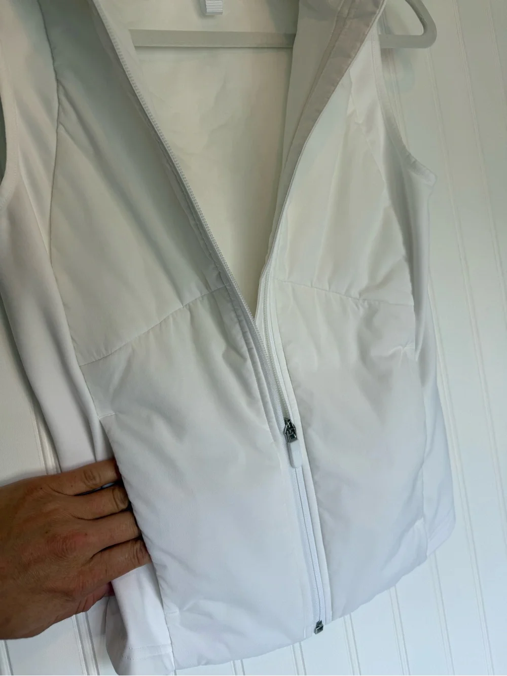 Lululemon Push Your Pace Vest White Size 4 Running Full Zip